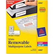 AVERY Avery® Removable Inkjet/Laser ID Labels, 1 x 2-5/8, White, 750/Pack 6460